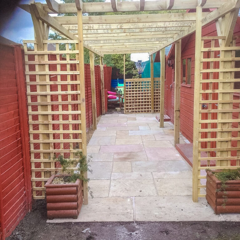 Trellis over paving