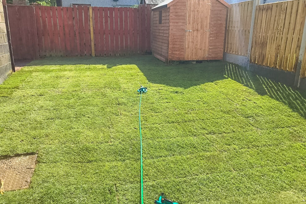 Fencing and roll out turf – after Fencing and roll out turf - after